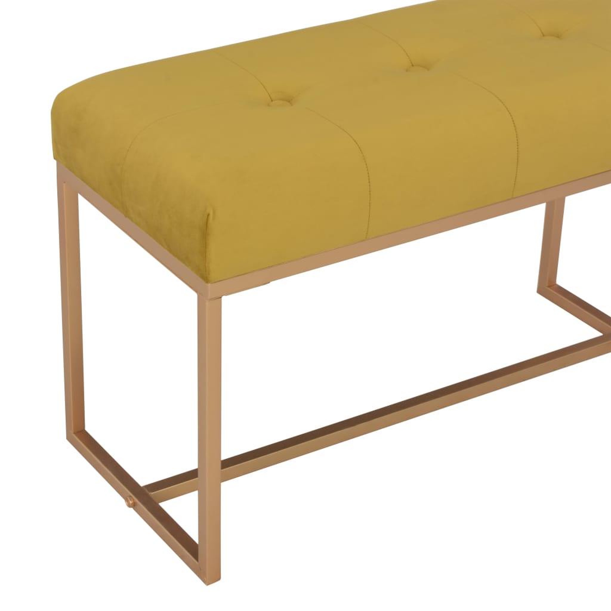 Voir la diapositive 4 : VIDAXL Banc 80 cm Moutarde Velours