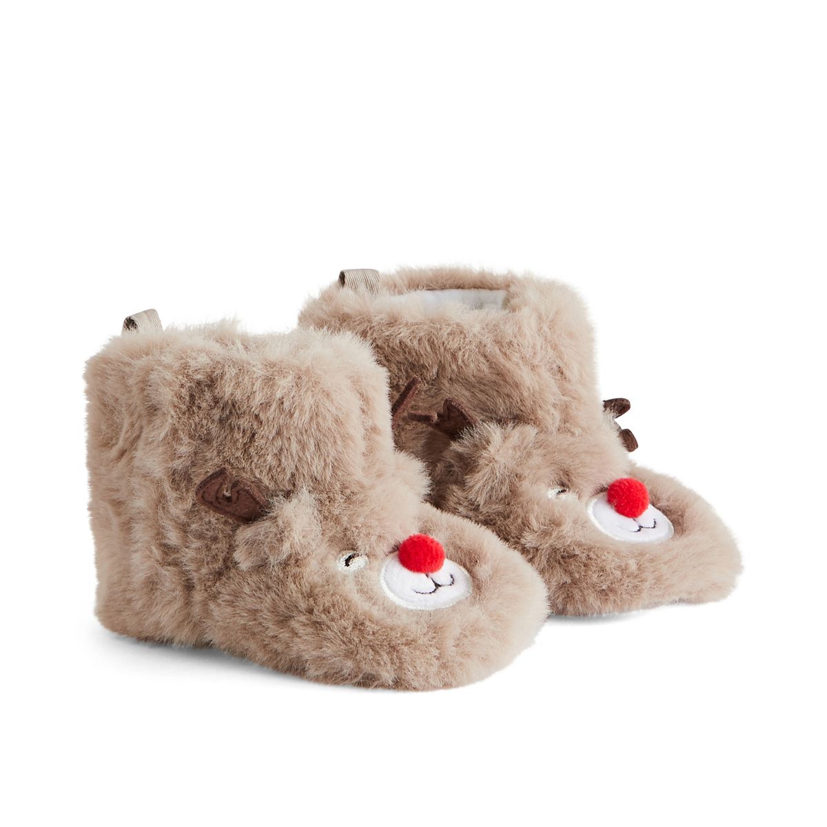 INEXTENSO Chaussons de naissance fausse fourrure bébé fille