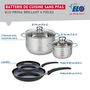 Voir la diapositive 2 : ELO Ensemble de 2 Poêles de cuisson 20 et 28 cm et 2 faitouts 16 et 24 cm Elo Prima Brillant