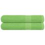 Voir la diapositive 1 : VIDAXL Serviettes de sauna 2 pcs vert pomme 80x200 cm 100% coton