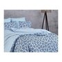 Voir la diapositive 4 : GENERIQUE Parure de lit - 1 housse de couette 220 x 240 cm + 2 taies d'oreiller 60 x 60 cm - 100% coton renforcé - Bleu