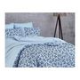 Voir la diapositive 4 : GENERIQUE Parure de lit - 1 housse de couette 220 x 240 cm + 2 taies d'oreiller 60 x 60 cm - 100% coton renforcé - Bleu