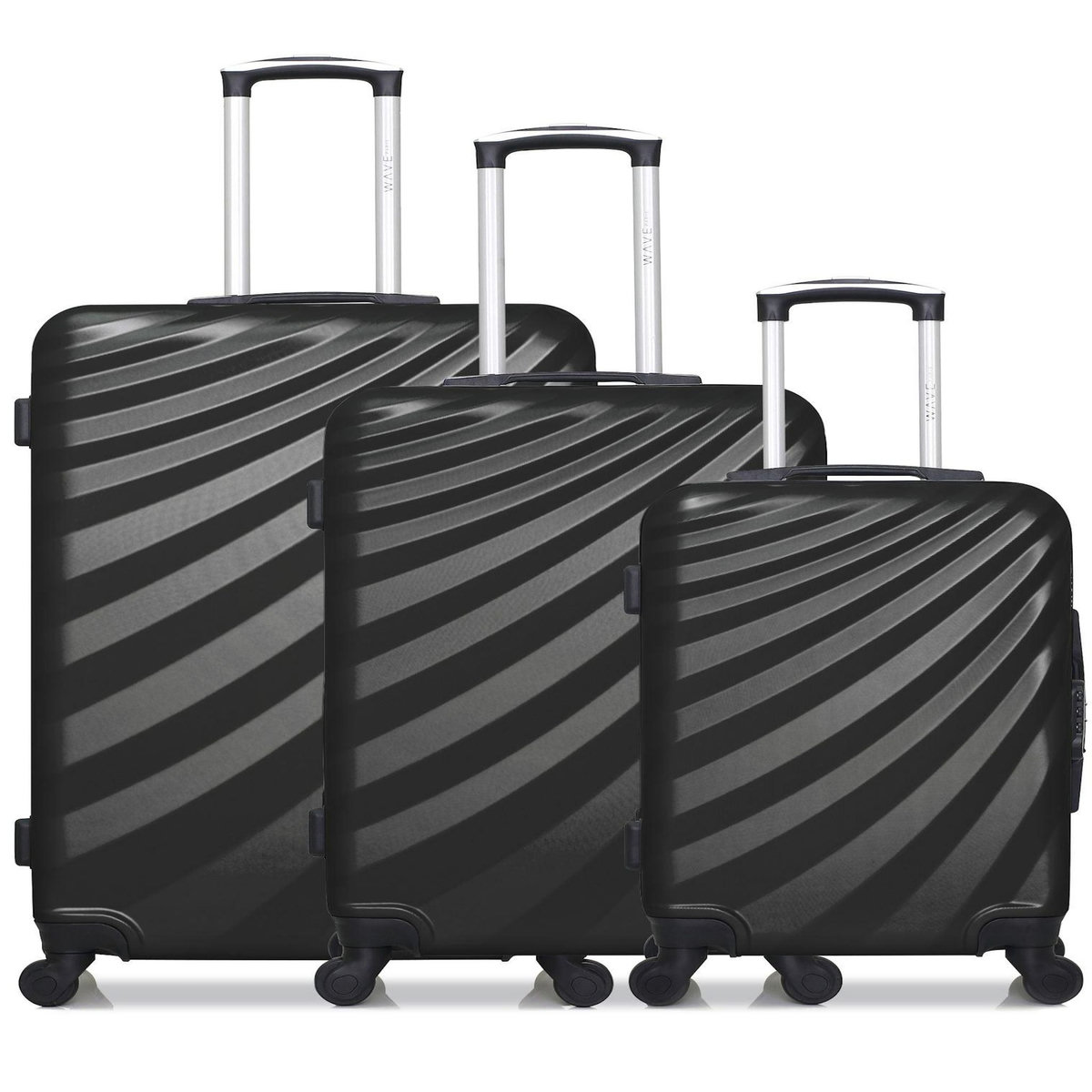 WAVE PARIS WAVE PARIS - Lot de 3 - Valise grand format, valise weekend et valise cabine DANUBE