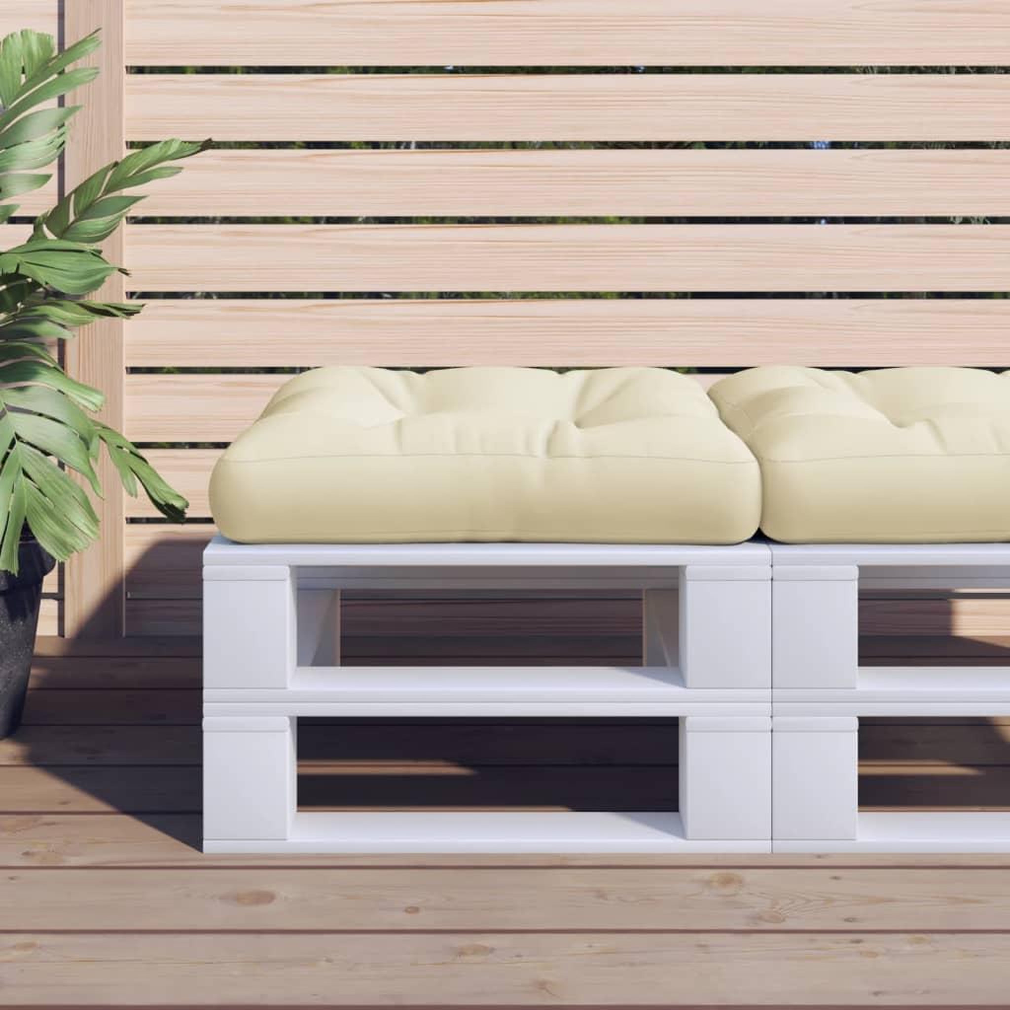 VIDAXL Coussin de palette creme 58x58x10 cm tissu