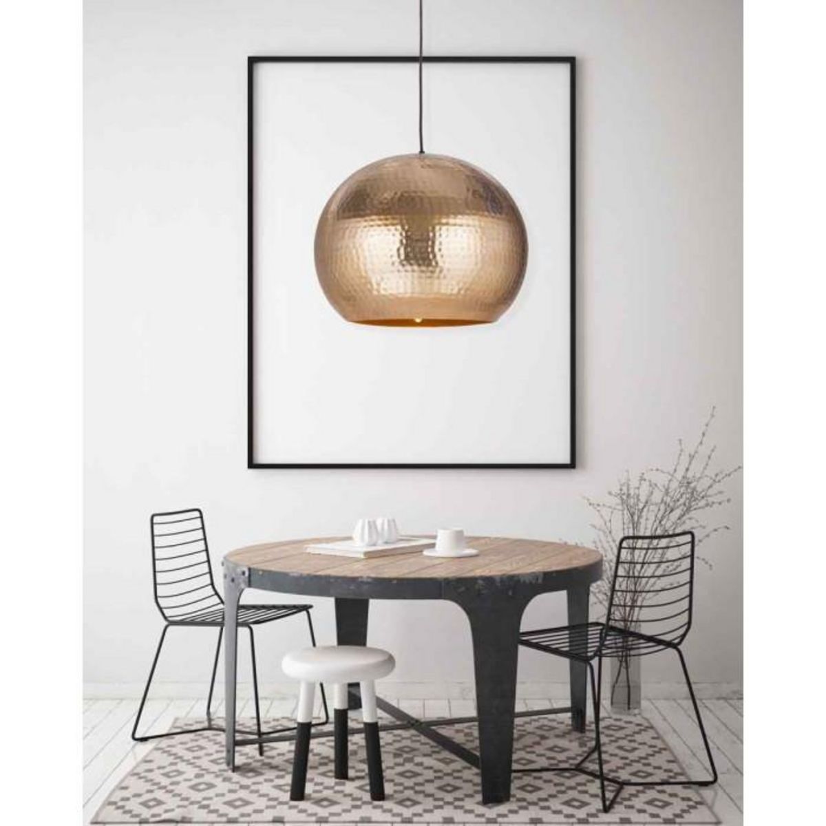 Paris Prix Lampe Suspension Design  Fabricia  47cm Or