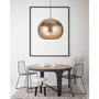 Voir la diapositive 2 : Paris Prix Lampe Suspension Design  Fabricia  47cm Or