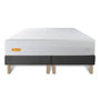 Voir la diapositive 2 : SEPTNUITS Matelas + double sommiers Memo Bio Mousse à mémoire de forme 5 zones de confort Maxi épaisseur Déhoussable