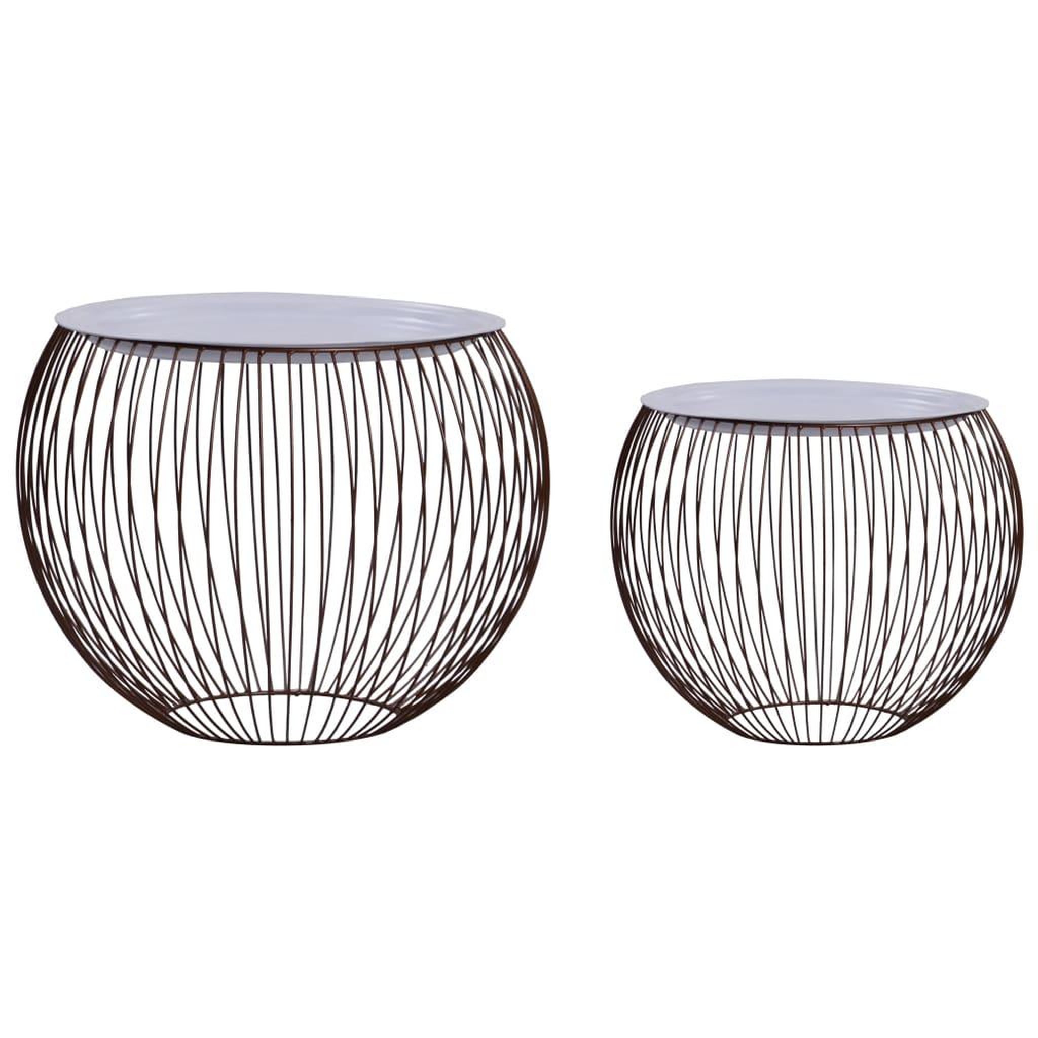 VIDAXL Tables basses 2 pcs Dore