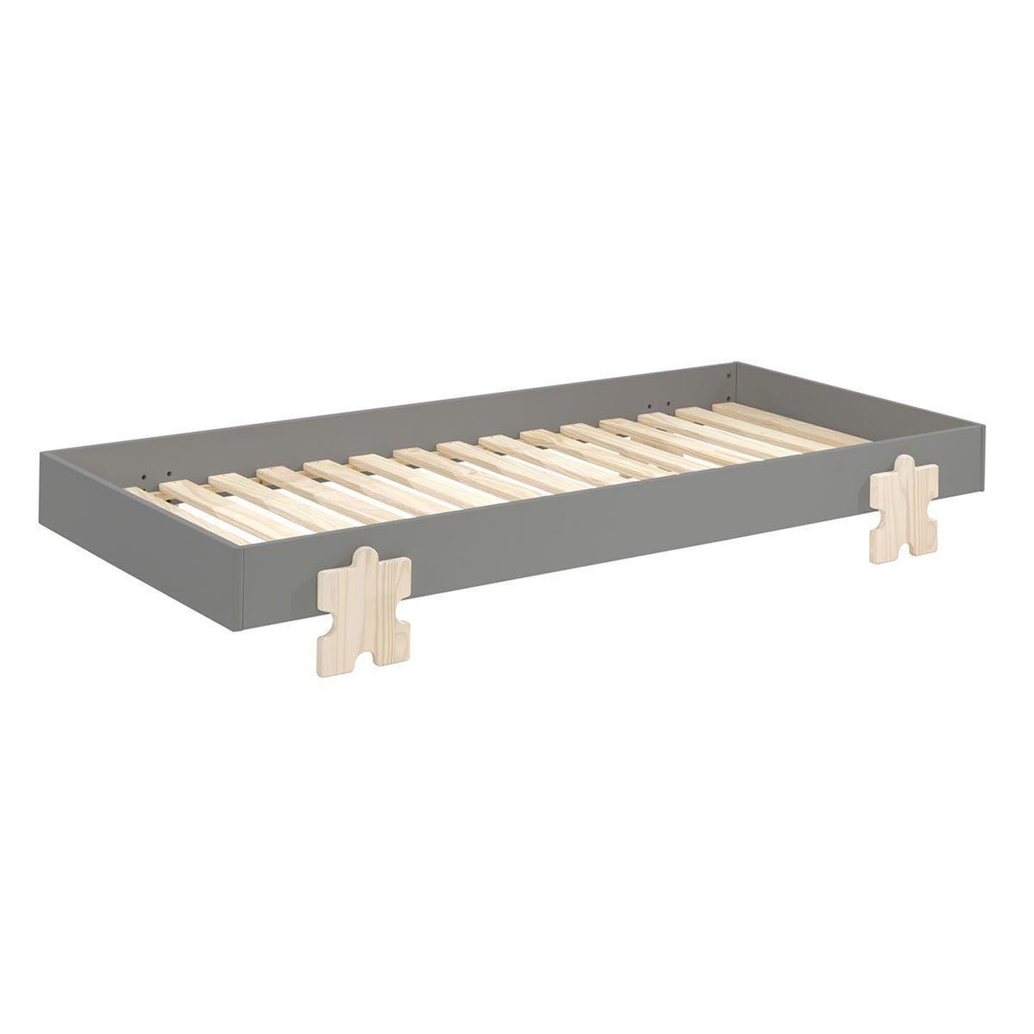 Voir la diapositive 2 : Paris Prix Lit enfant en bois  modulo puzzle ii  90x200cm gris