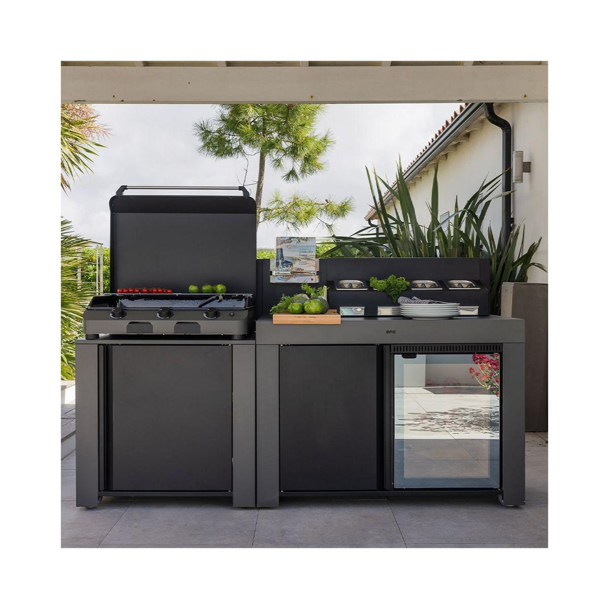 Eno Meuble de cuisine extérieure Meuble Felix Gris