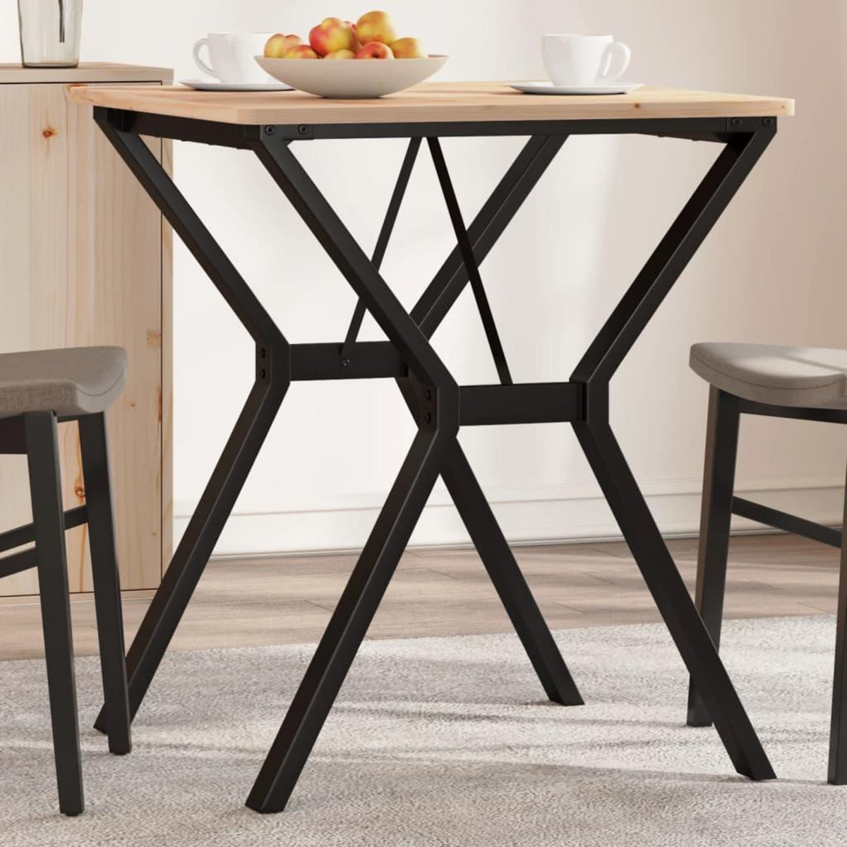 VIDAXL Pieds de table a manger cadre en Y 60x60x73 cm acier