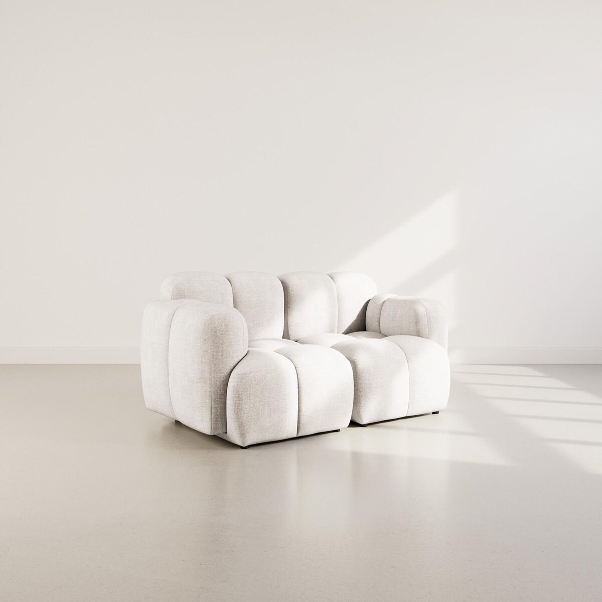 LISA DESIGN Grace - canapé modulable 2 places en velours texturé