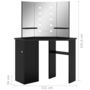 Voir la diapositive 6 : VIDAXL Coiffeuse d'angle avec LED Noir 111x54x141,5 cm