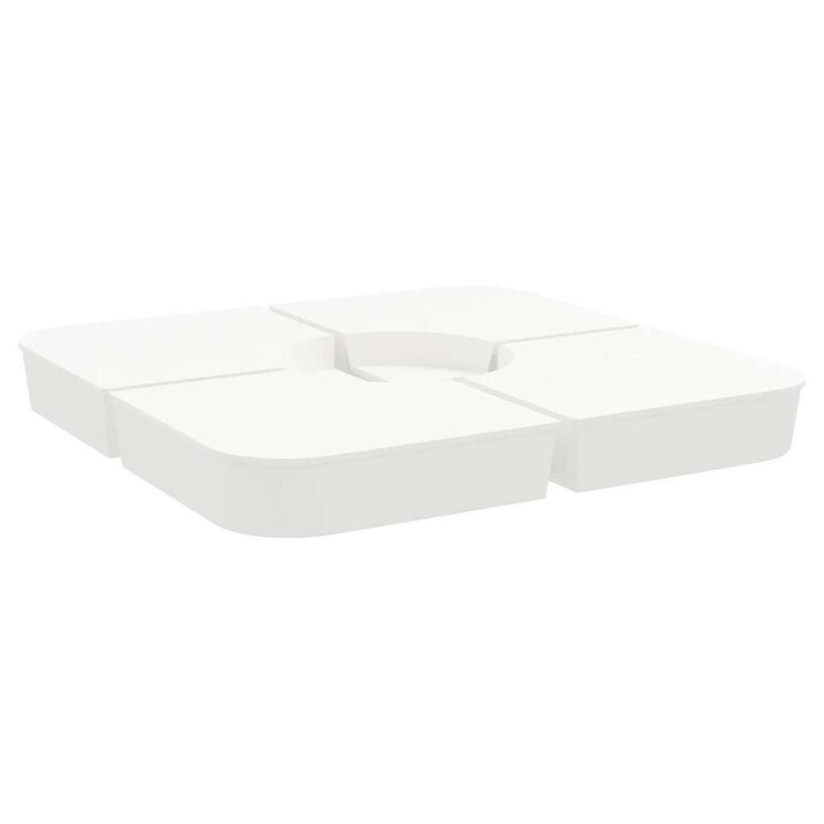 VIDAXL Ensemble de base de parasol pour parasols a pied croise 4pcs PP