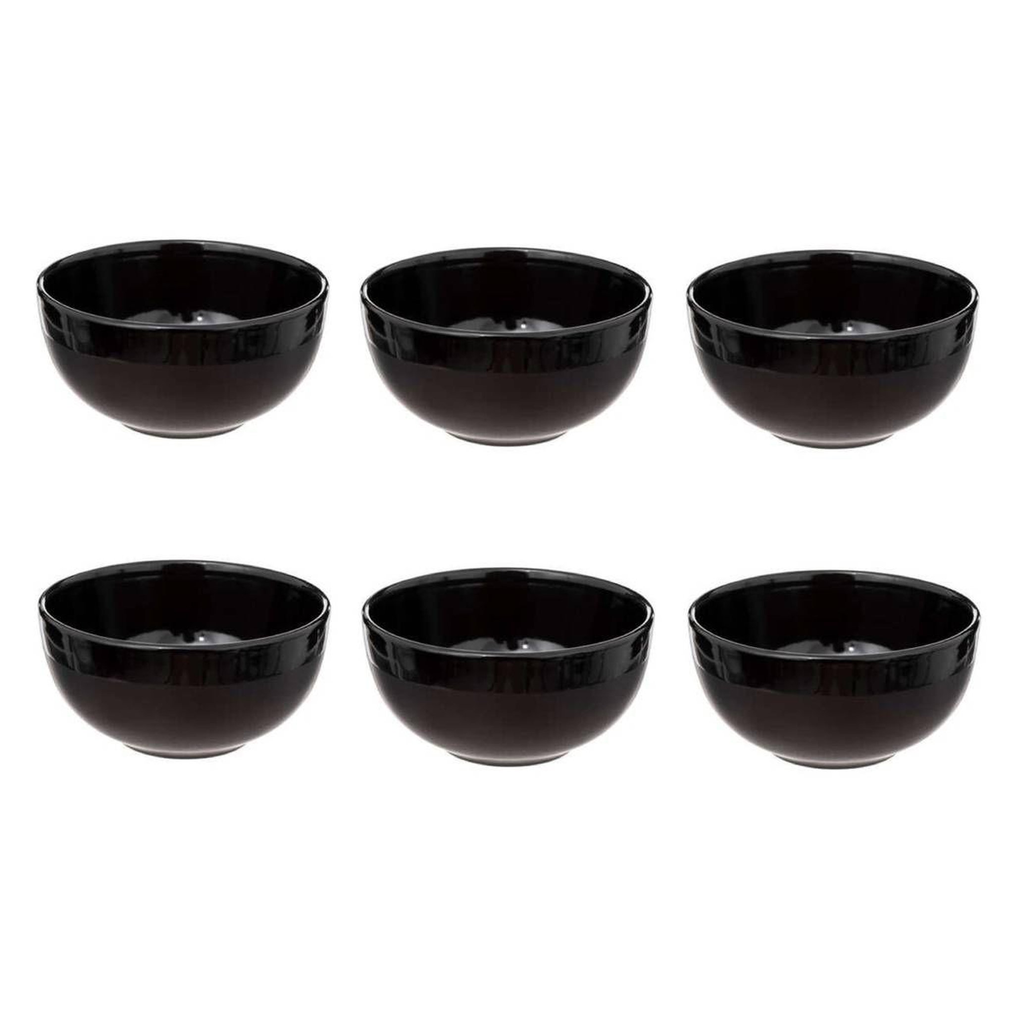Voir la diapositive 1 : SECRET DE GOURMET Lot de 6 bols en céramique  alpha  42cl noir