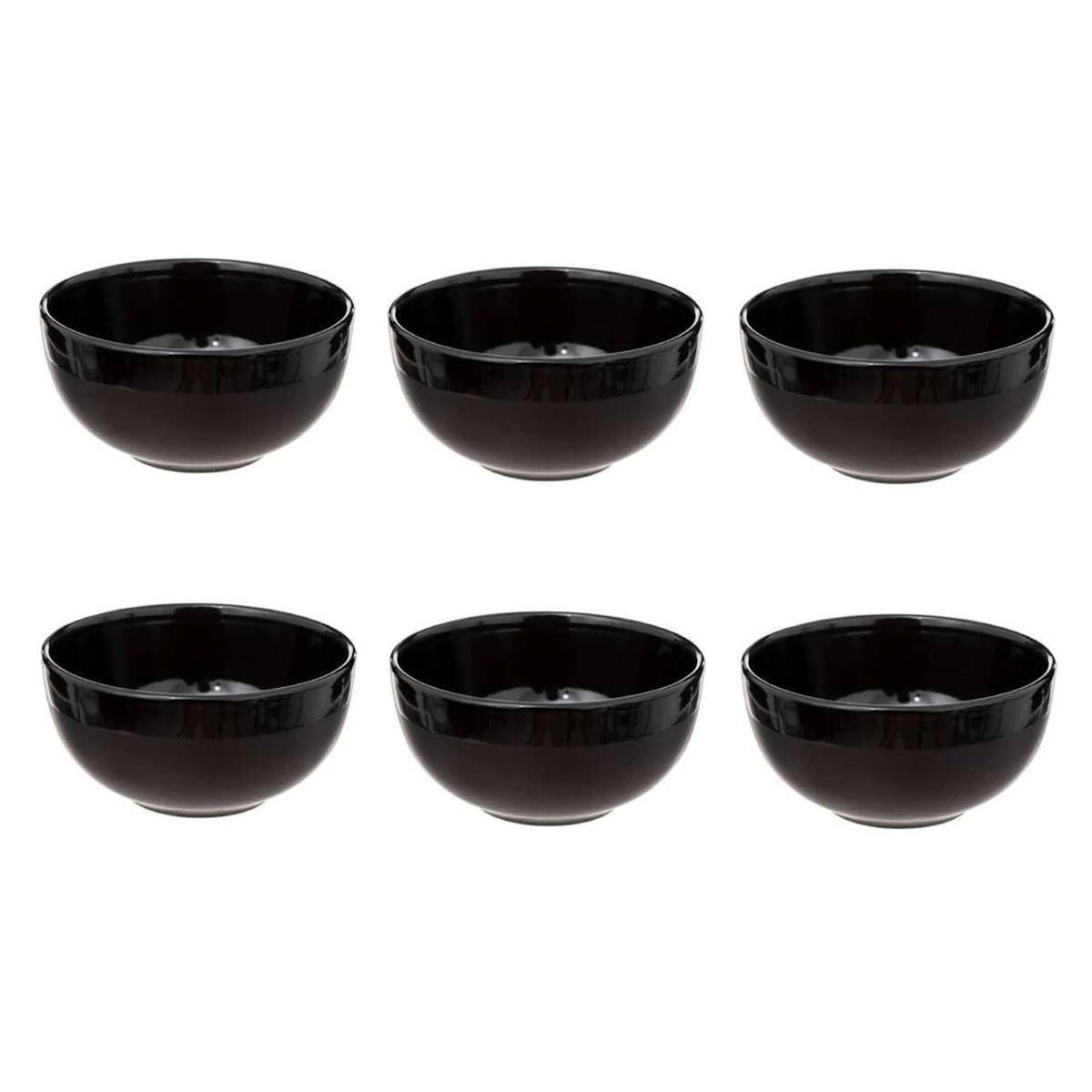 SECRET DE GOURMET Lot de 6 Bols en Céramique  Alpha  42cl Noir