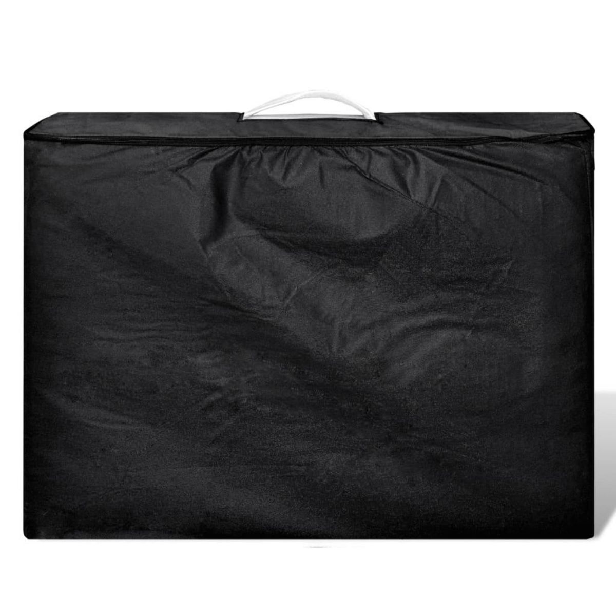 VIDAXL Table pliable de massage Blanc creme 4 zones au cadre aluminium