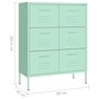 Voir la diapositive 6 : VIDAXL Armoire a tiroirs Vert menthe 80x35x101,5 cm Acier