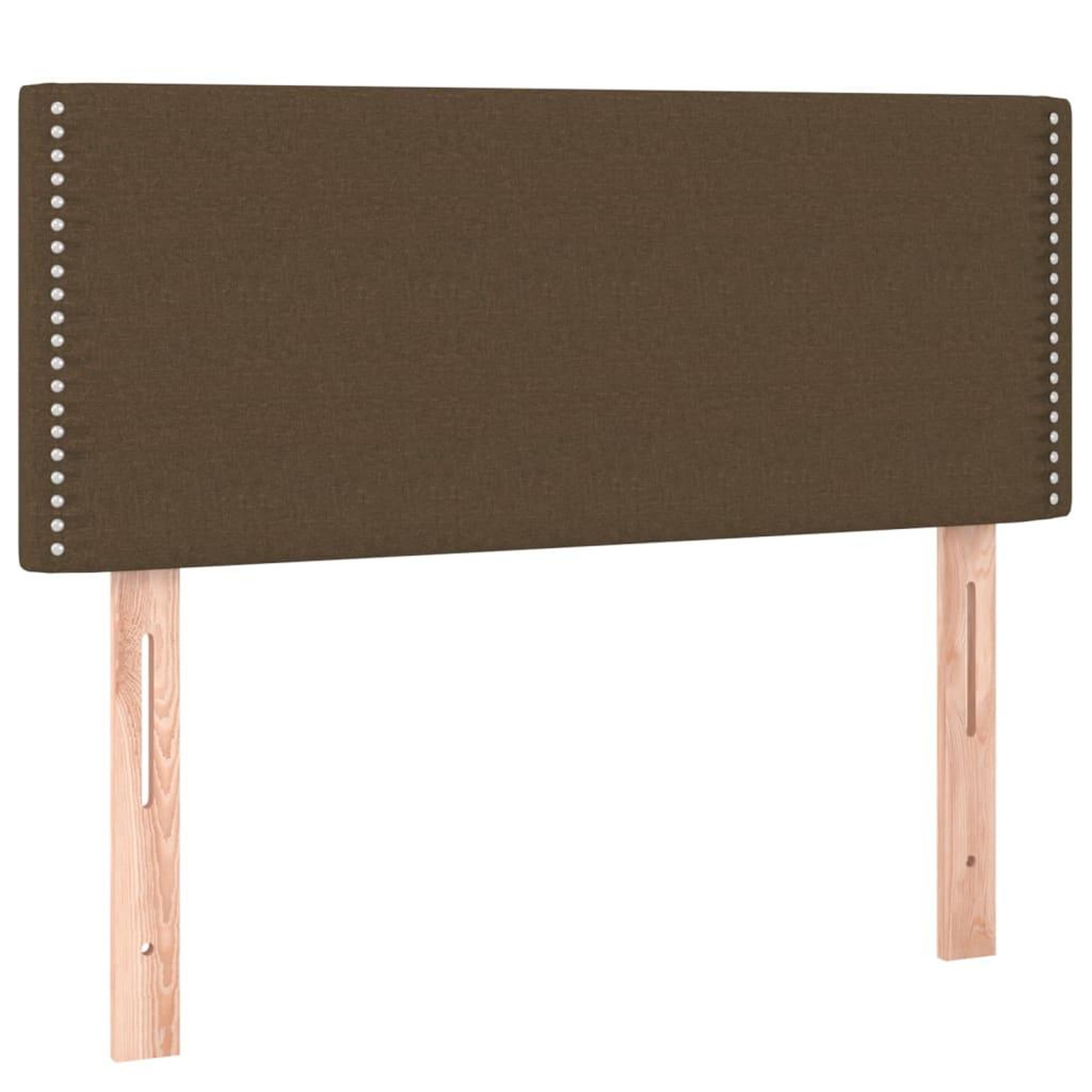Voir la diapositive 2 : VIDAXL Tete de lit Marron Fonce 90x5x78/88 cm Tissu