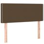 Voir la diapositive 2 : VIDAXL Tete de lit Marron Fonce 90x5x78/88 cm Tissu