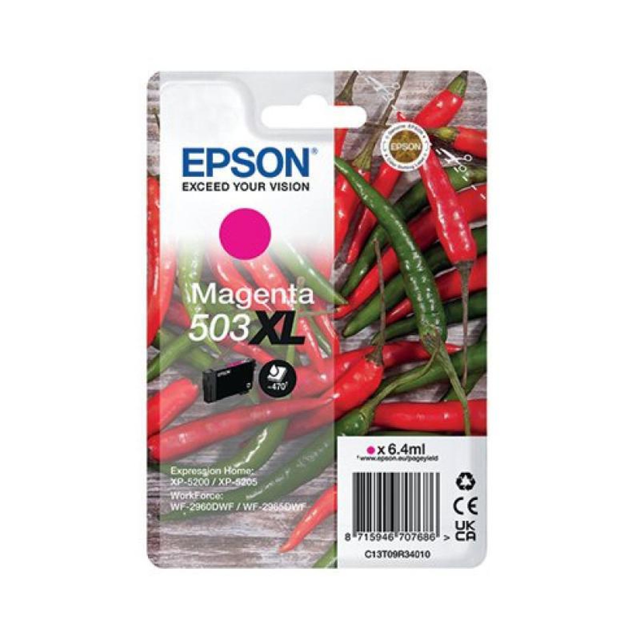 Voir la diapositive 2 : Epson Epson Ink 503XL Magenta (C13T09R34010)