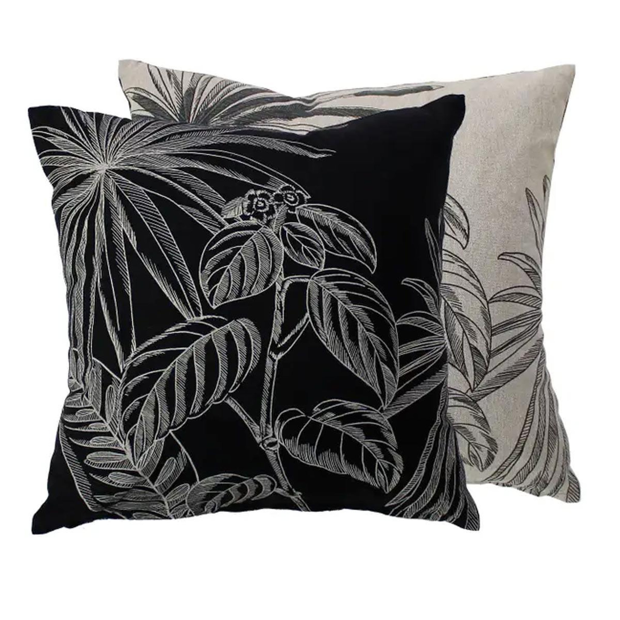ENJOY HOME Coussin déco imprimé  mambo  40x40cm noir