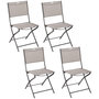 Voir la diapositive 1 : TOILINUX Lot de 4 Chaises de jardin pliables Modula