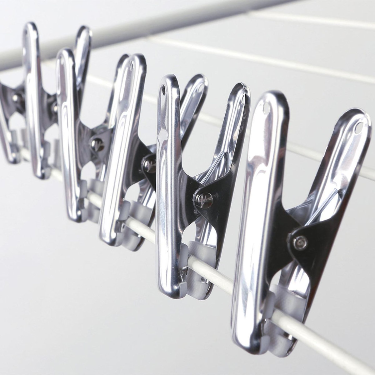 ID MARKET 120 pinces à linge inox, pinces incassables, inusables, ne rouillent pas