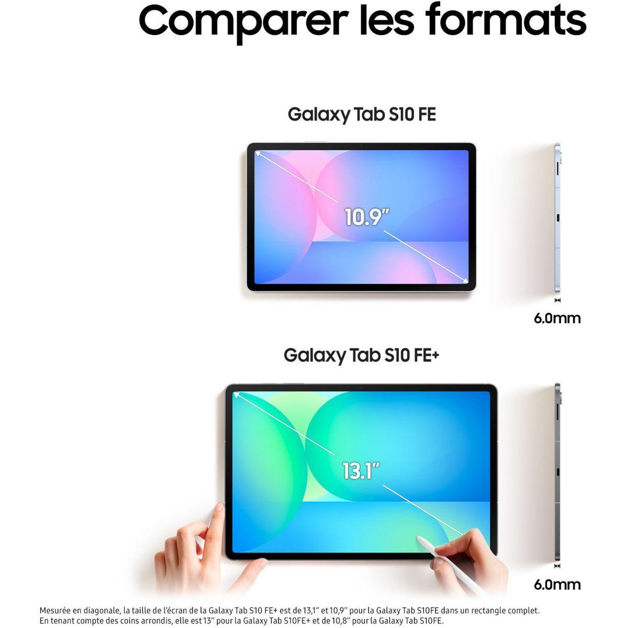 Voir la diapositive 5 : Samsung Tablette Android Galaxy Tab S10FE 5G 256Go Gris