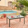 Voir la diapositive 3 : SWEEEK Table de jardin SEATTLE extensible aluminium, 8 places, 173 / 236,5 x 100 x 75 cm
