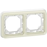 Legrand Plexo support 2 postes horizontal composable blanc