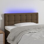 VIDAXL Tete de lit a LED Marron Fonce 80x5x78/88 cm Tissu