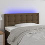 Voir la diapositive 1 : VIDAXL Tete de lit a LED Marron Fonce 80x5x78/88 cm Tissu