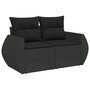 Voir la diapositive 3 : VIDAXL Salon de jardin 10 pcs avec coussins noir resine tressee