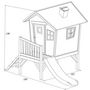 Voir la diapositive 4 : AXI Cabane de jardin pour enfant avec toboggan -Bois - H2.03m - ROBIN 