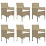 Voir la diapositive 5 : VIDAXL Ensemble a manger de jardin 7 pcs Beige