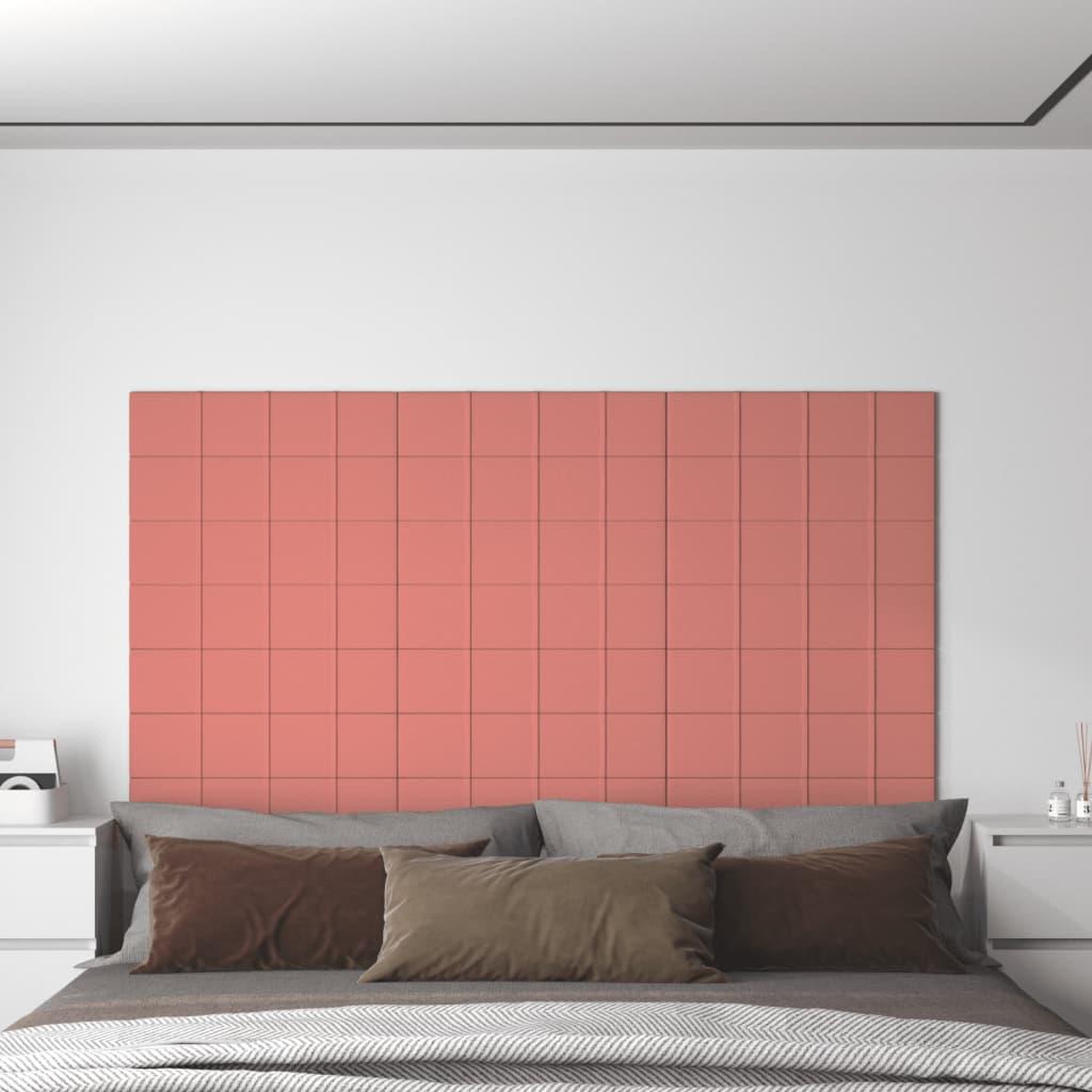 Voir la diapositive 1 : VIDAXL Panneaux muraux 12 pcs Rose 60x30 cm Velours 2,16 m^2