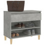 Voir la diapositive 4 : VIDAXL Armoire a chaussures Gris beton 70x36x60 cm Bois d'ingenierie