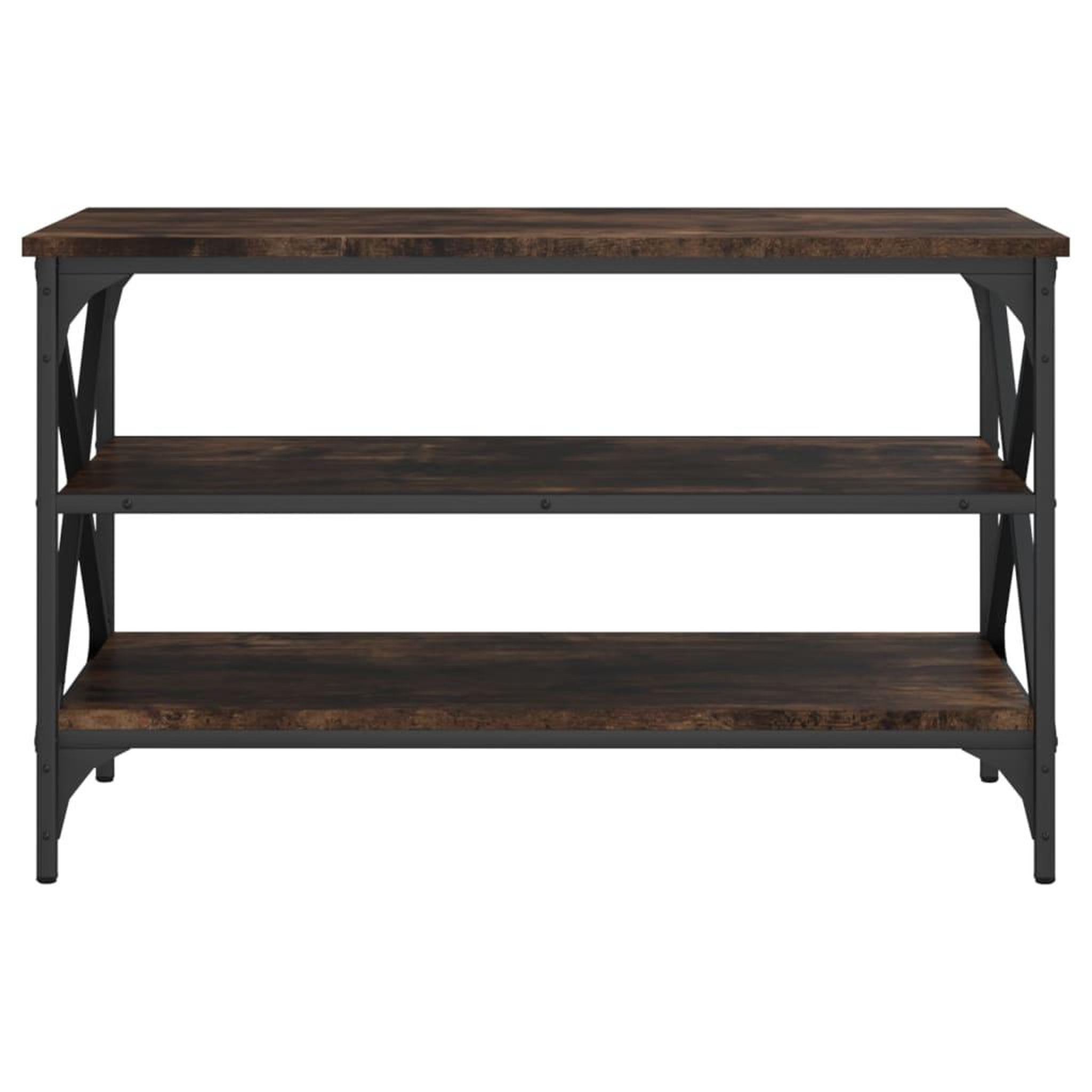 Voir la diapositive 5 : VIDAXL Meuble TV Chene fume 80x40x50 cm Bois d'ingenierie