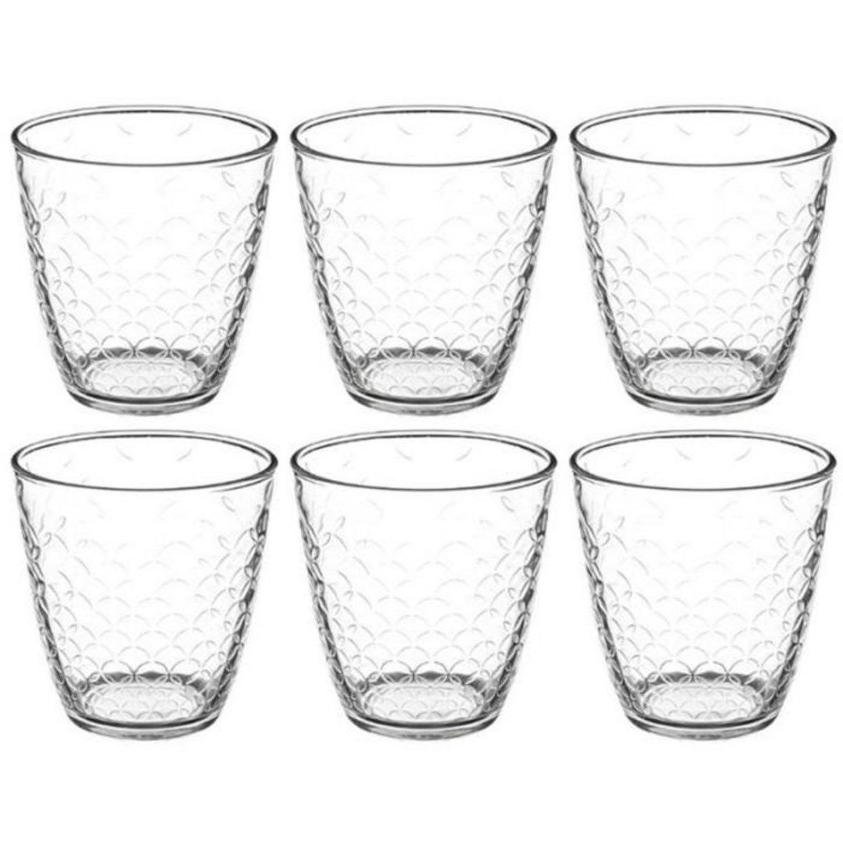 SECRET DE GOURMET Lot de 6 Gobelets Bas  Rome'Eau  25cl Transparent