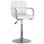 VIDAXL Chaise de salle a manger Blanc Similicuir
