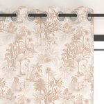 SOLEIL D'OCRE Rideau à oeillets imprimé en polycoton 135x250 cm KENYA, par Soleil d'Ocre