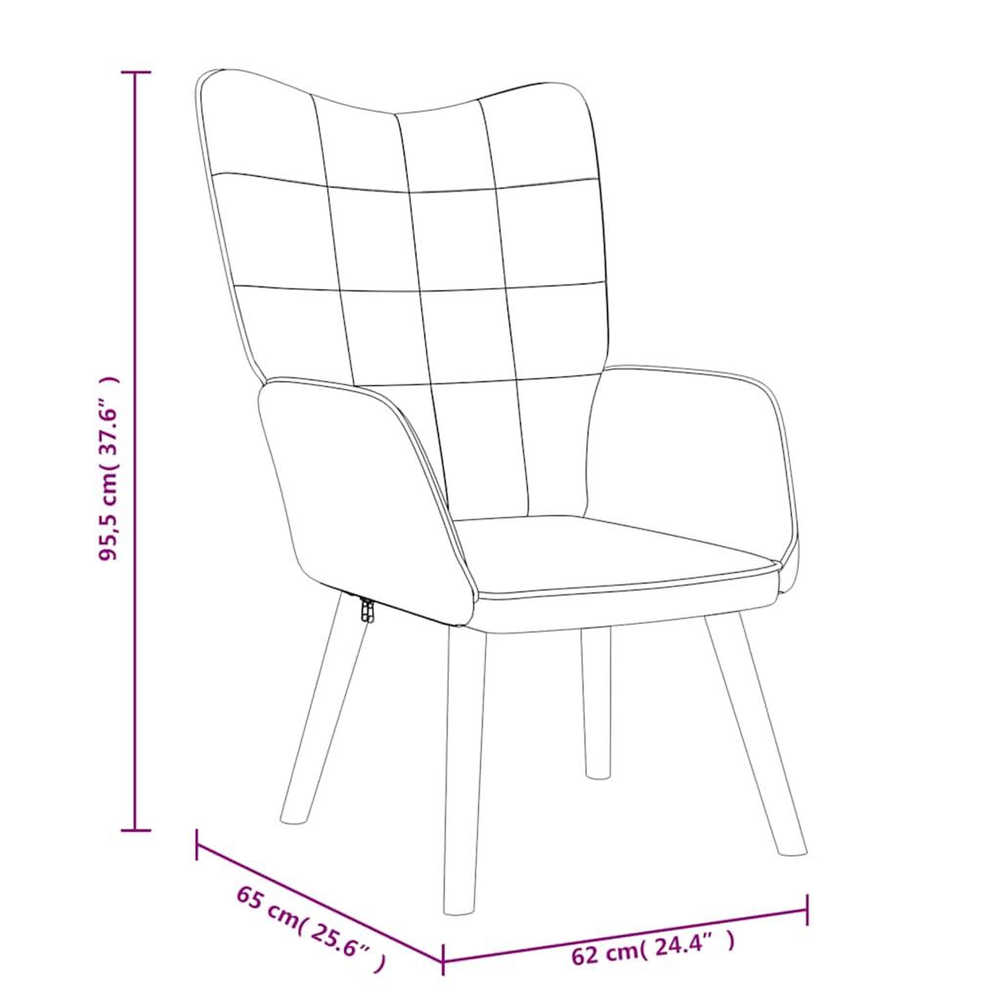 Voir la diapositive 6 : VIDAXL Chaise de relaxation Taupe Tissu