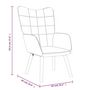 Voir la diapositive 6 : VIDAXL Chaise de relaxation Taupe Tissu