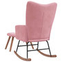 Voir la diapositive 5 : VIDAXL Chaise a bascule avec repose-pied Rose Velours
