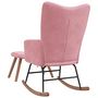 Voir la diapositive 5 : VIDAXL Chaise a bascule avec repose-pied Rose Velours