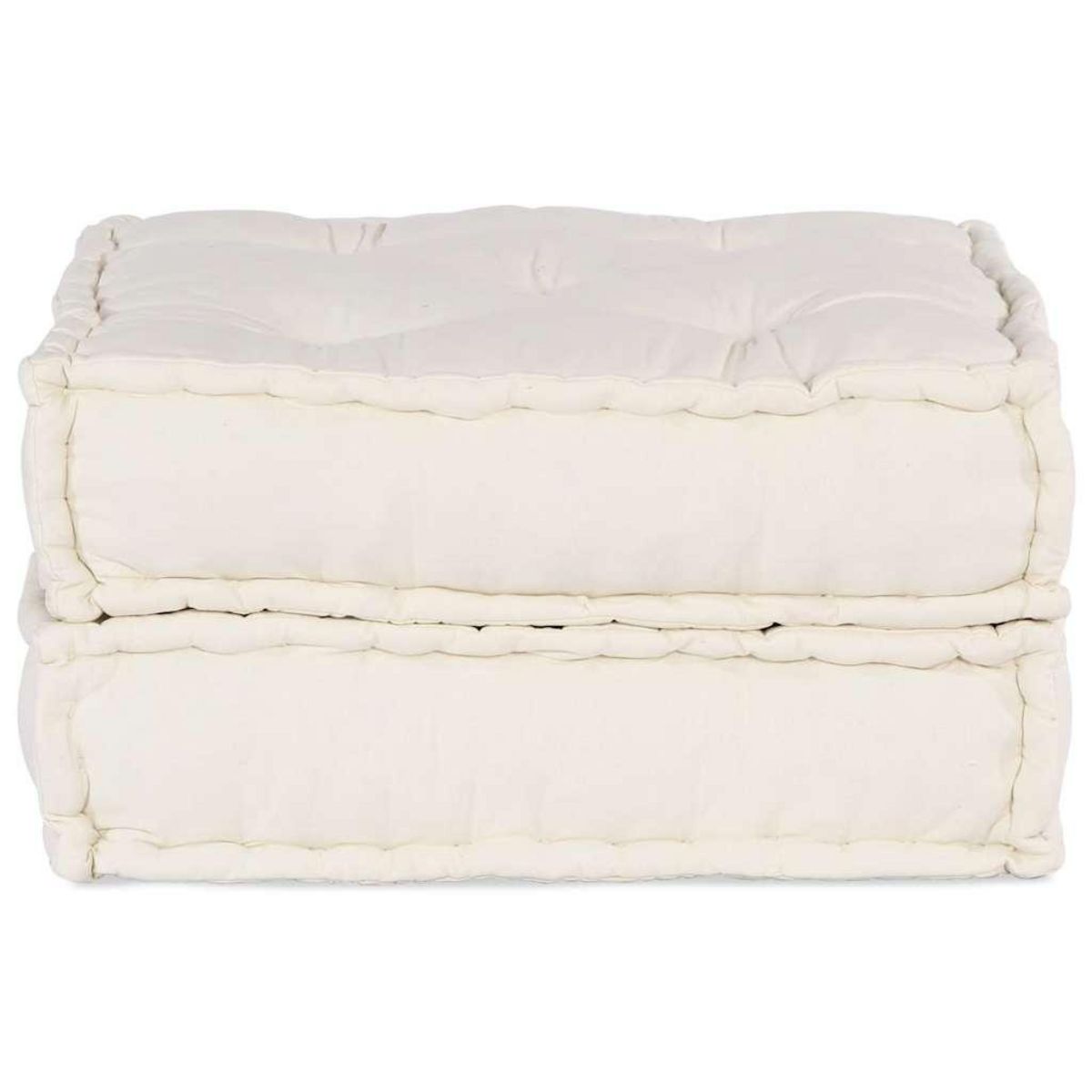 VIDAXL Pouf modulaire creme 70x70x36 tissu