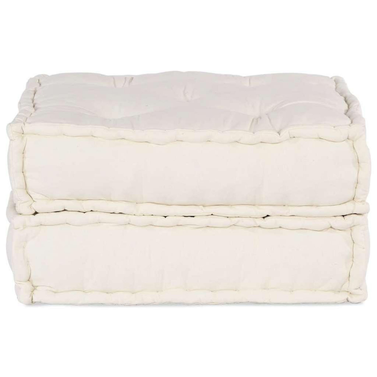 VIDAXL Pouf modulaire creme 70x70x36 tissu