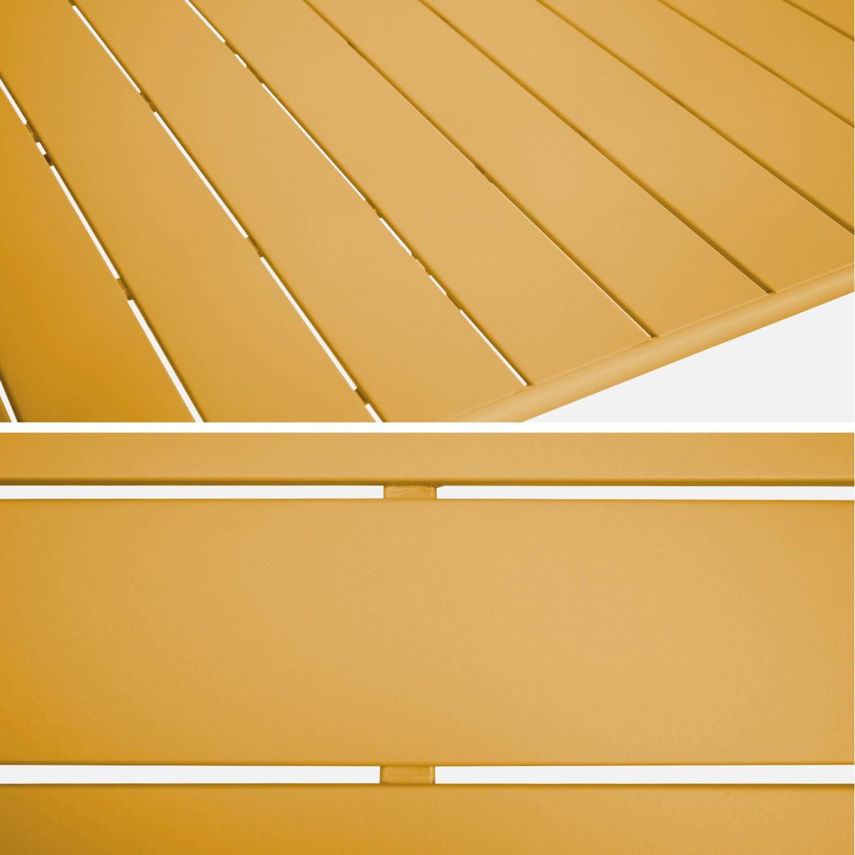 SWEEEK Table de jardin métal 6-8 places, Amelia 160x90xH72.5cm