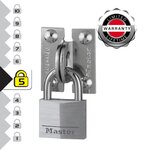 Master lock 914060REURD Pack comprenant des Œillets Droits et un Cadenas à Clé
